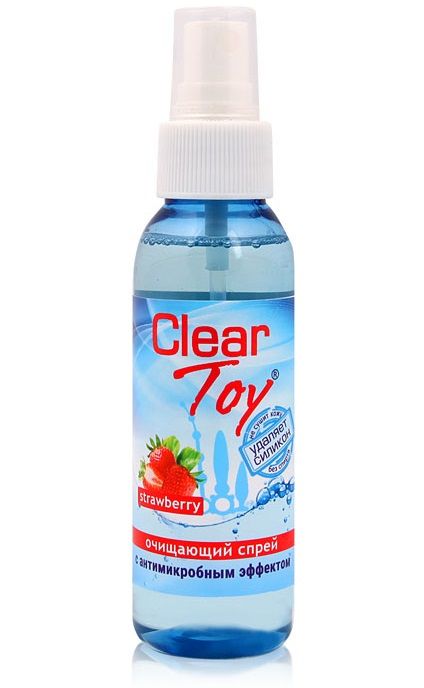 Очищающий спрей для игрушек CLEAR TOY Strawberry - 100 мл. - Биоритм - купить с доставкой в Серпухове