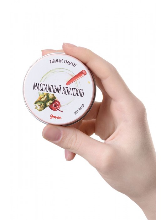 Массажная свеча «Массажный коктейль» с ароматом пина колады - 30 мл. - ToyFa - купить с доставкой в Серпухове
