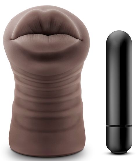 Коричневый мастурбатор-ротик Renee - Blush Novelties - в Серпухове купить с доставкой