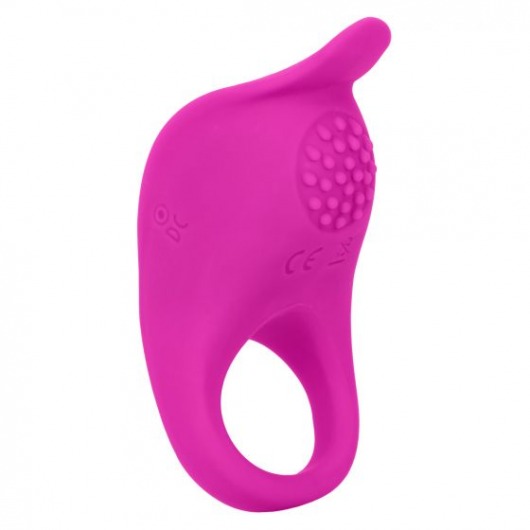 Ярко-розовое эрекционное виброкольцо Silicone Rechargeable Teasing Enhancer - California Exotic Novelties - в Серпухове купить с доставкой