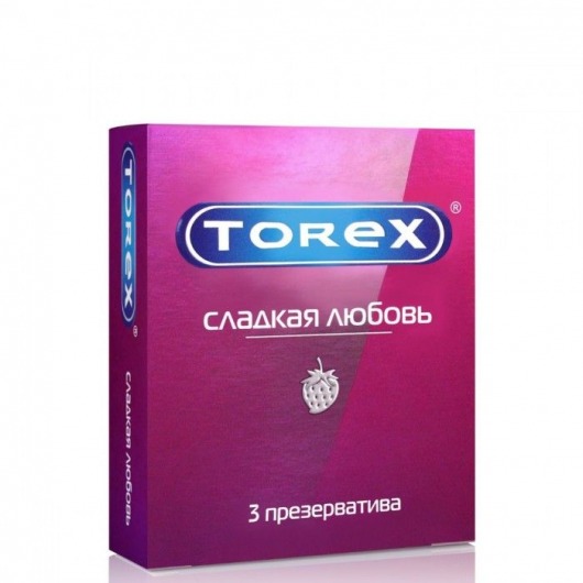 Презервативы Torex  Сладкая любовь  с ароматом клубники - 3 шт. - Torex - купить с доставкой в Серпухове