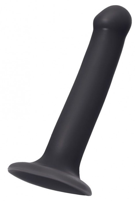 Черный фаллос на присоске Silicone Bendable Dildo M - 18 см. - Strap-on-me - купить с доставкой в Серпухове