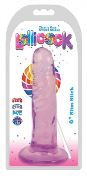 Фиолетовый фаллоимитатор Slim Stick Dildo - 15,2 см. - XR Brands