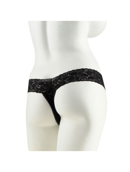 Трусики с силиконовым вибратором Limited Edition Black размера Plus Size - Pipedream