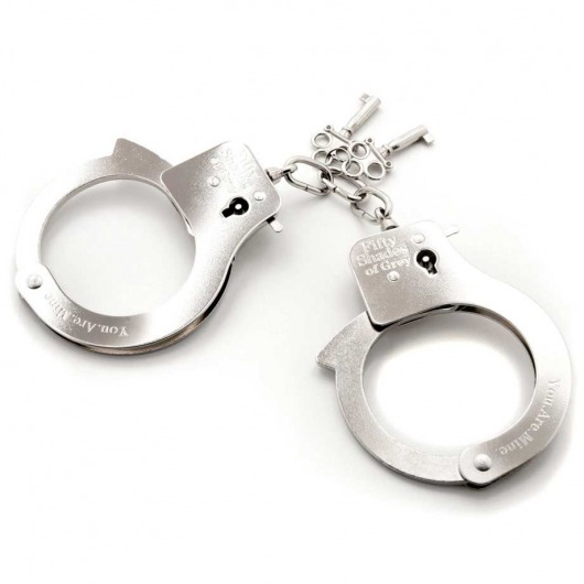 Металлические наручники Metal Handcuffs - Fifty Shades of Grey - купить с доставкой в Серпухове