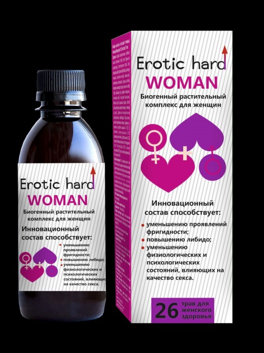 Женский биогенный концентрат для повышения либидо Erotic hard Woman - 250 мл. - Erotic Hard - купить с доставкой в Серпухове