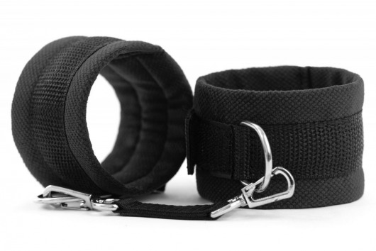 Черные наручники My rules на сцепке - БДСМ Арсенал - купить с доставкой в Серпухове