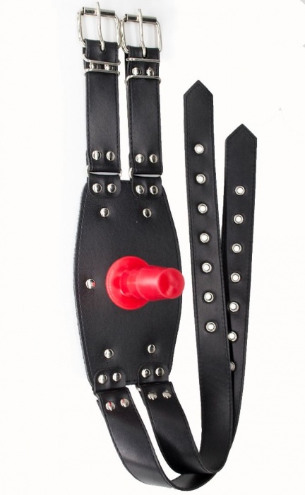 Черный узкий пояс на бедро с телесной насадкой - LOVETOY (А-Полимер) - купить с доставкой в Серпухове