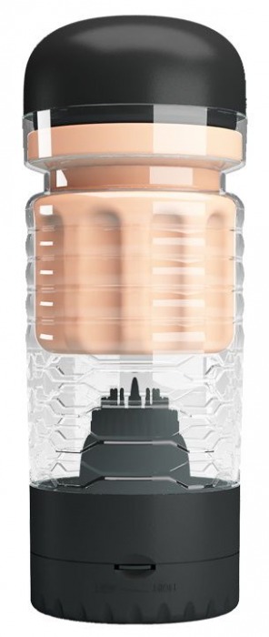 Вибромастурбатор-вагина Emily в черной колбе - Baile - в Серпухове купить с доставкой