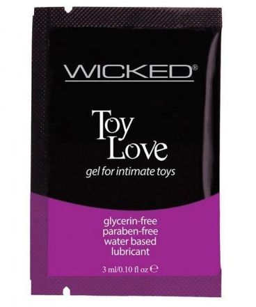 Лубрикант на водной основе для использования с игрушками WICKED Toy Love - 3 мл. - Wicked - купить с доставкой в Серпухове