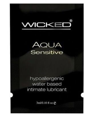 Мягкий лубрикант на водной основе WICKED AQUA Sensitive - 3 мл. - Wicked - купить с доставкой в Серпухове