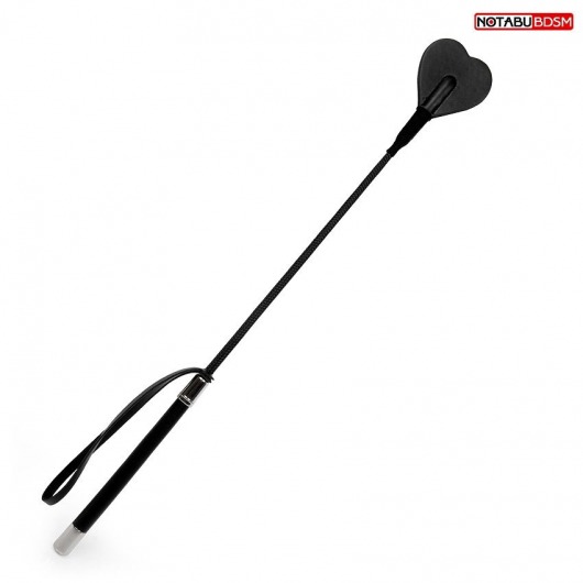 Черный стек с наконечником-сердечком - 54 см. - Notabu - купить с доставкой в Серпухове