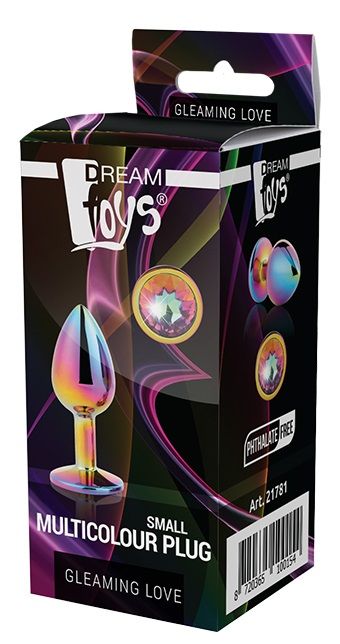 Голографическая анальная втулка с радужным кристаллом - 7,1 см. - Dream Toys - купить с доставкой в Серпухове