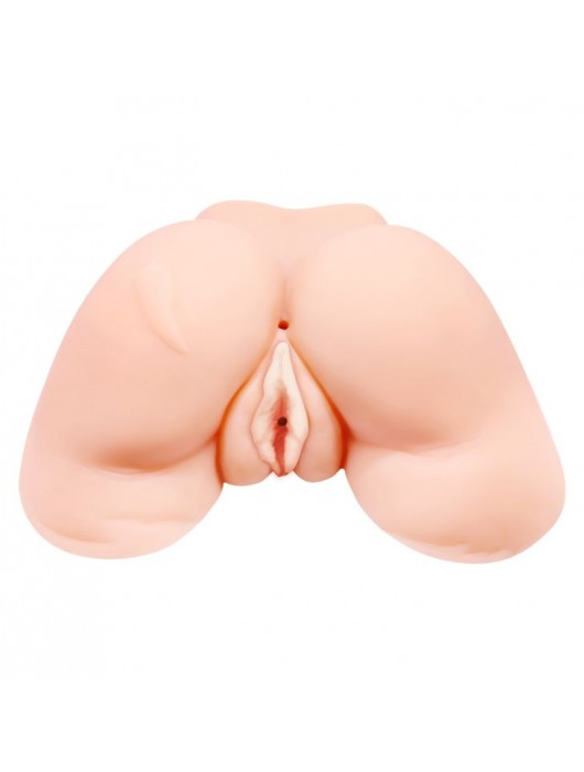 Телесная вибровагина Julie с 2 рабочими отверстиями - Baile - в Серпухове купить с доставкой