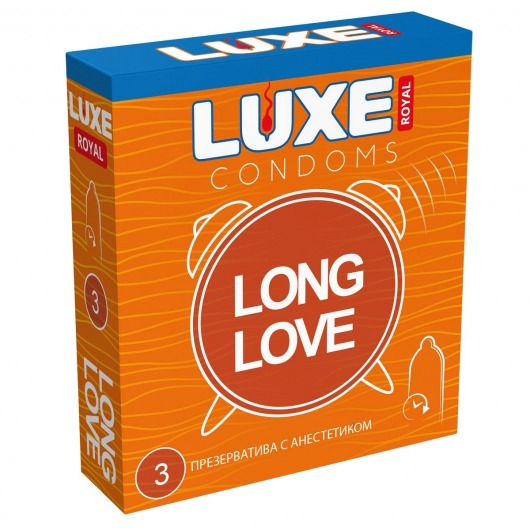 Презервативы с продлевающим эффектом LUXE Royal Long Love - 3 шт. - Luxe - купить с доставкой в Серпухове