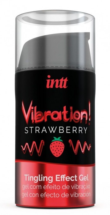 Жидкий интимный гель с эффектом вибрации Vibration! Strawberry - 15 мл. - INTT - купить с доставкой в Серпухове