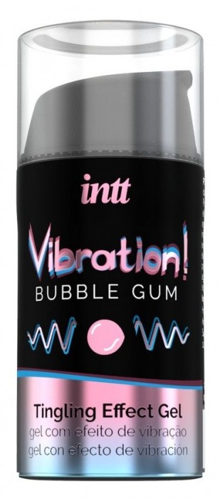 Жидкий интимный гель с эффектом вибрации Vibration! Bubble Gum - 15 мл. - INTT - купить с доставкой в Серпухове