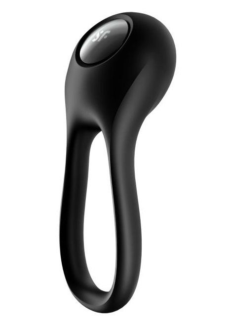 Черное эрекционное виброкольцо Majestic Duo - Satisfyer - в Серпухове купить с доставкой