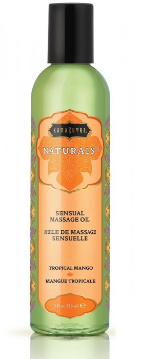 Массажное масло Naturals Tropical Mango с ароматом манго - 236 мл. - Kama Sutra - купить с доставкой в Серпухове
