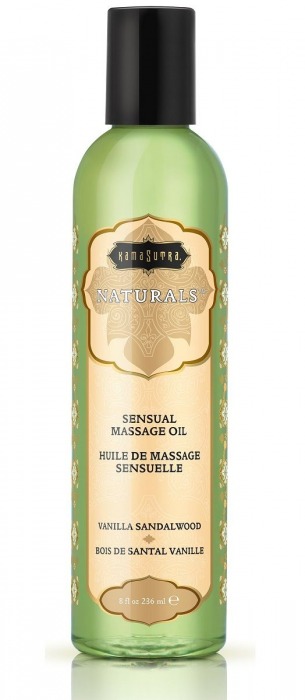 Массажное масло Naturals Vanilla Sandalwood с ароматом ванили и сандала - 236 мл. - Kama Sutra - купить с доставкой в Серпухове