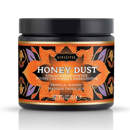 Пудра для тела Honey Dust Body Powder с ароматом манго - 170 гр. - Kama Sutra - купить с доставкой в Серпухове