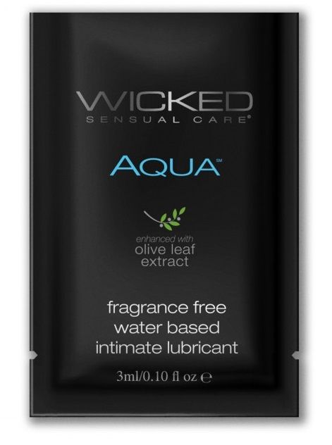 Легкий лубрикант на водной основе с алое Wicked Aqua - 3 мл. - Wicked - купить с доставкой в Серпухове