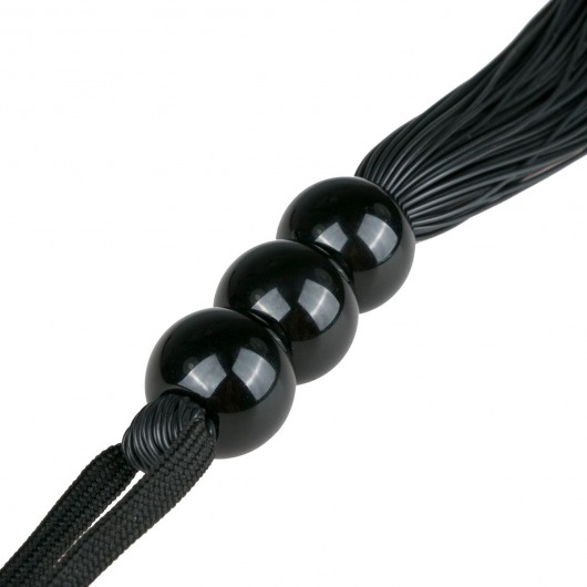 Черная силиконовая плеть Silicone Whip - 32 см. - Easy toys - купить с доставкой в Серпухове