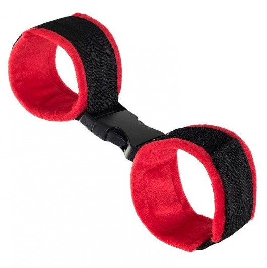 Красно-черные велюровые оковы Anonymo - ToyFa - купить с доставкой в Серпухове