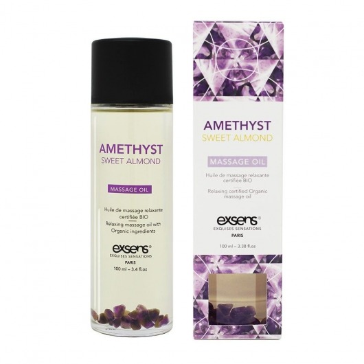 Органическое массажное масло AMETHYST SWEET ALMOND - 100 мл. - Exsens - купить с доставкой в Серпухове