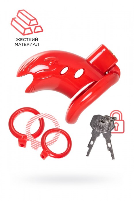 Красный мужской пояс верности из пластика - ToyFa - купить с доставкой в Серпухове