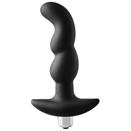 Черная вибропробка для простаты FantASStic Vibrating Prostate Plug - 14,5 см. - Dream Toys - в Серпухове купить с доставкой