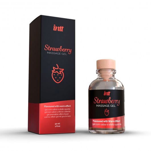 Массажный гель с ароматом клубники Strawberry - 30 мл. - INTT - купить с доставкой в Серпухове