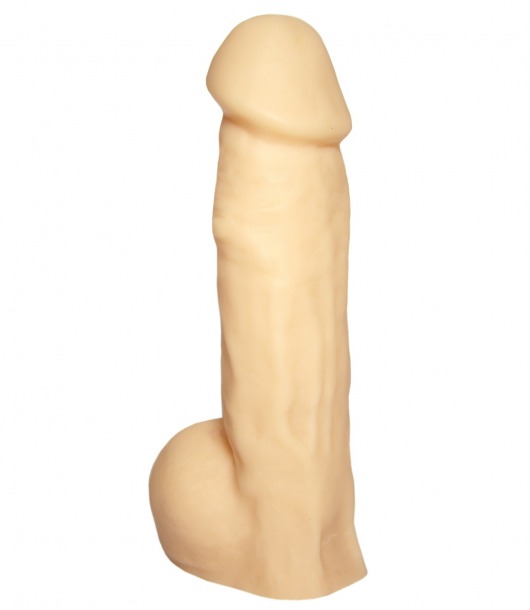 Реалистичный пустотелый фаллос телесного цвета - 17 см. - Джага-Джага
