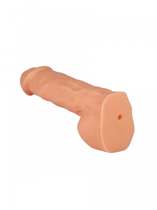 Реалистичный пустотелый фаллос телесного цвета - 17 см. - Джага-Джага