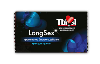 Пролонгирующий крем LongSex в одноразовой упаковке - 1,5 гр. - Биоритм - купить с доставкой в Серпухове