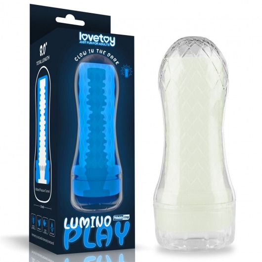 Светящийся в темноте мастурбатор Lumino Play Masturbator Ribbed - Lovetoy - в Серпухове купить с доставкой