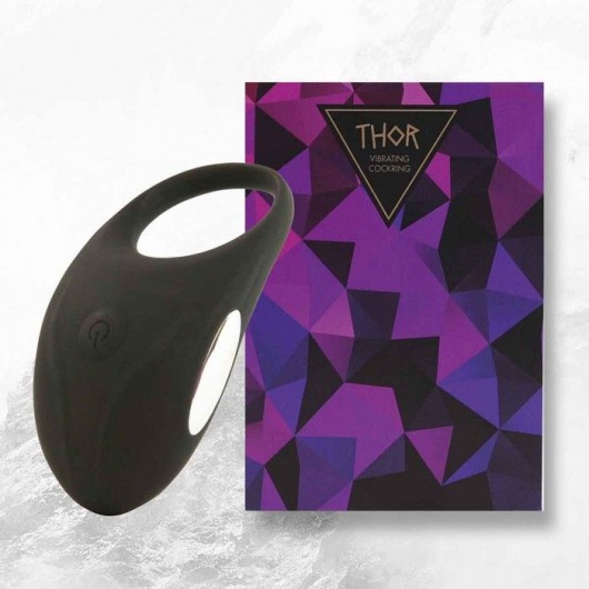 Черное эрекционное виброкольцо Thor Cockring - FeelzToys - в Серпухове купить с доставкой