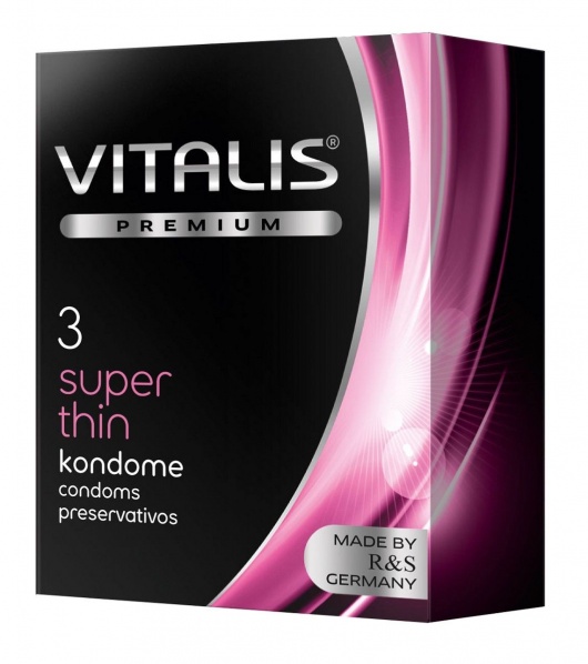 Ультратонкие презервативы VITALIS PREMIUM super thin - 3 шт. - Vitalis - купить с доставкой в Серпухове
