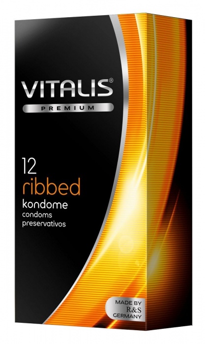 Ребристые презервативы VITALIS PREMIUM ribbed - 12 шт. - Vitalis - купить с доставкой в Серпухове
