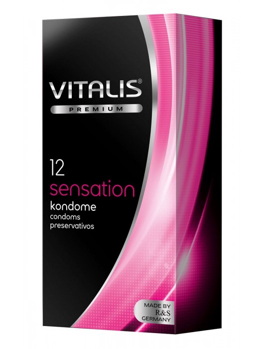 Презервативы VITALIS PREMIUM sensation с пупырышками и кольцами - 12 шт. - Vitalis - купить с доставкой в Серпухове