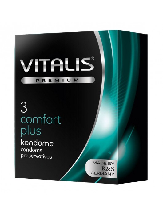 Контурные презервативы VITALIS PREMIUM comfort plus - 3 шт. - Vitalis - купить с доставкой в Серпухове