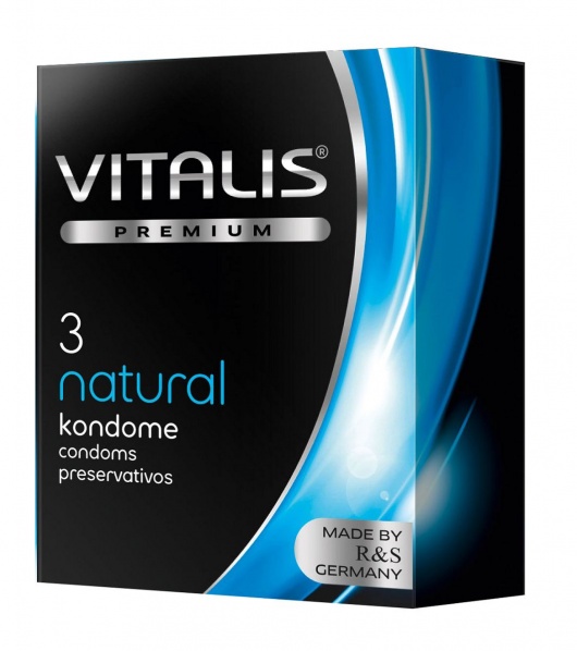 Классические презервативы VITALIS PREMIUM natural - 3 шт. - Vitalis - купить с доставкой в Серпухове
