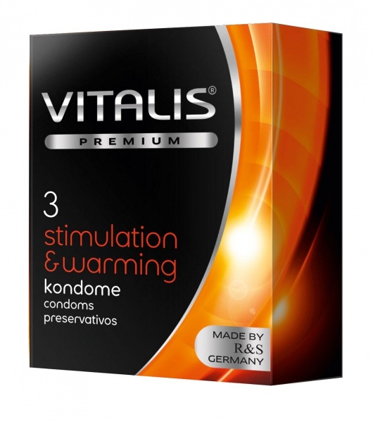 Презервативы VITALIS PREMIUM stimulation   warming с согревающим эффектом - 3 шт. - Vitalis - купить с доставкой в Серпухове