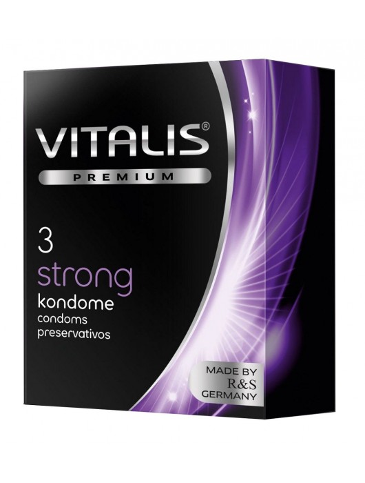 Презервативы с утолщенной стенкой VITALIS PREMIUM strong - 3 шт. - Vitalis - купить с доставкой в Серпухове