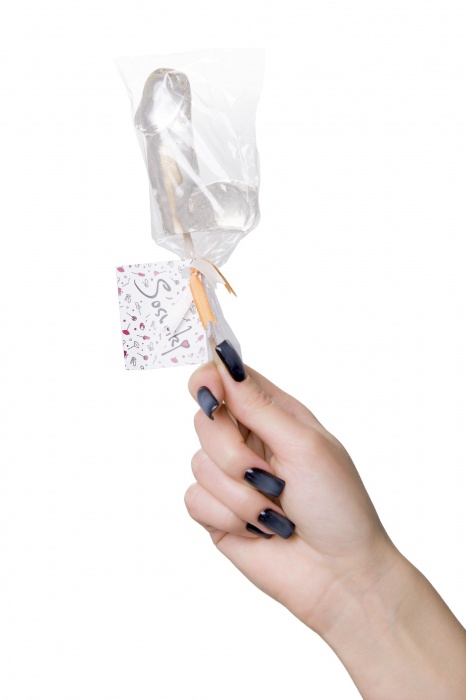 Прозрачный леденец в форме фаллоса со вкусом пина колады - Sosuчki - купить с доставкой в Серпухове