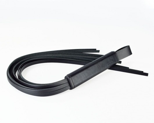 Черная кожаная плеть  Клео  - 60 см. - Sitabella - купить с доставкой в Серпухове