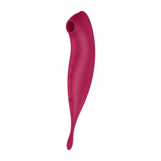 Малиновый вибромассажер Twirling Pro+ - Satisfyer