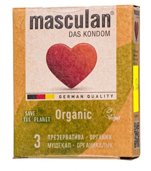 Экологически чистые презервативы Masculan Organic - 3 шт. - Masculan - купить с доставкой в Серпухове