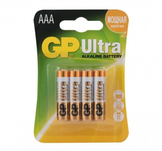 Батарейки алкалиновые GP Ultra Alkaline 24А AАA/LR03 - 4 шт. - Элементы питания - купить с доставкой в Серпухове