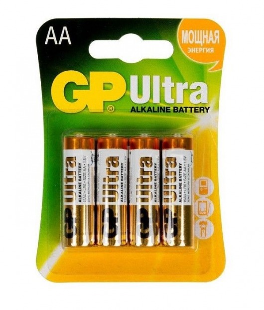 Батарейки алкалиновые GP Ultra Alkaline AA/LR6 - 4 шт. - Элементы питания - купить с доставкой в Серпухове